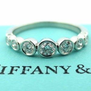 Platinum Tiffany Jazz Graduated Diamond Band Ring
